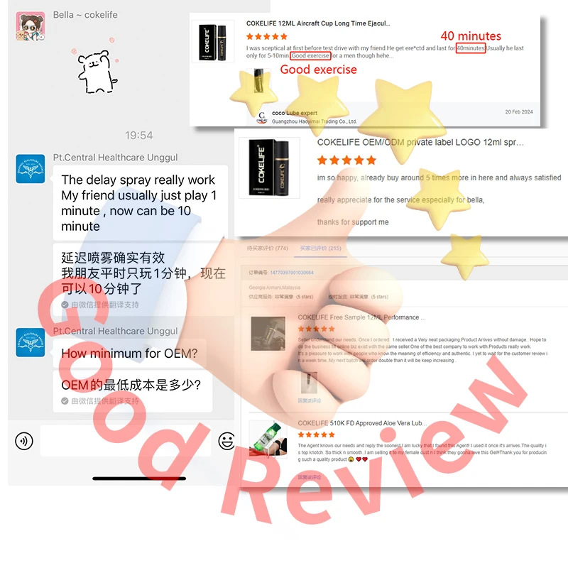 CokeLife OEM Plant Extract 12ml Men Delay Spray Long Time Keep Mens Power Sex  Adult Peineili Delay Spray for Men