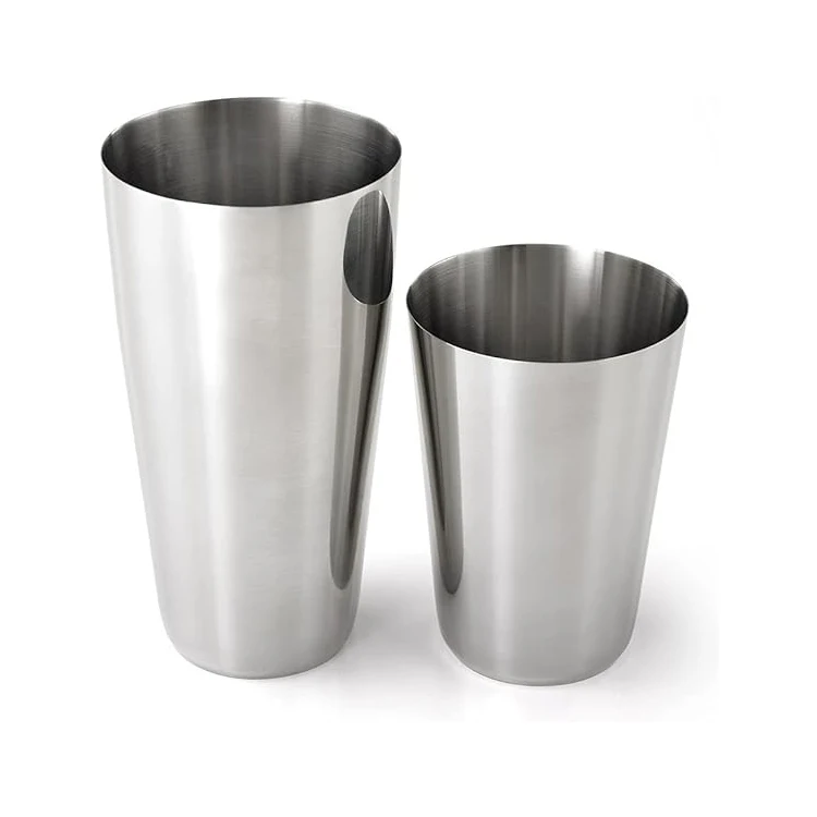 304 Stainless Steel Reusable Cocktail Shaker with 350ml-850ml Capacity for Home & Bar Use with Custom Logo