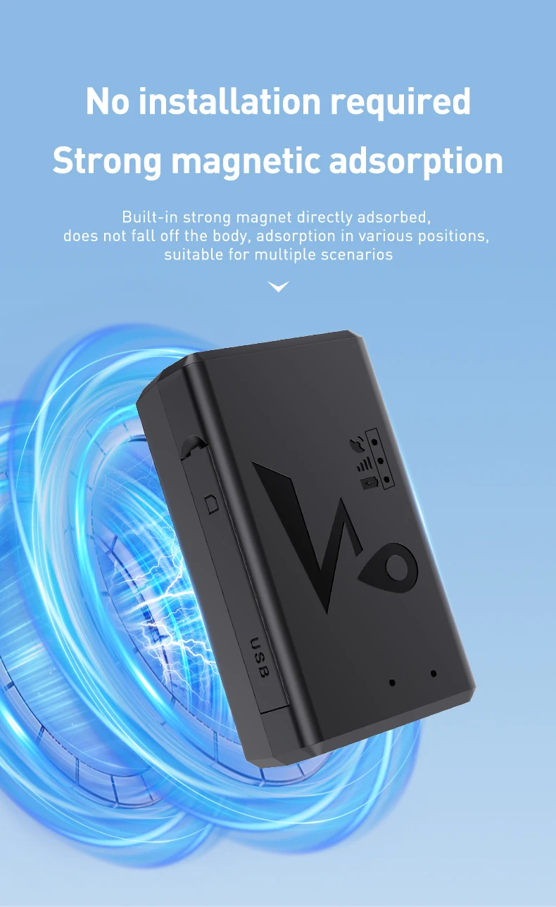 product rsh 1200 3000 6000 mah strong magnetic global tracking device 4g gps tracker for kids elderly pet dog car vehicle bicycle bike-12