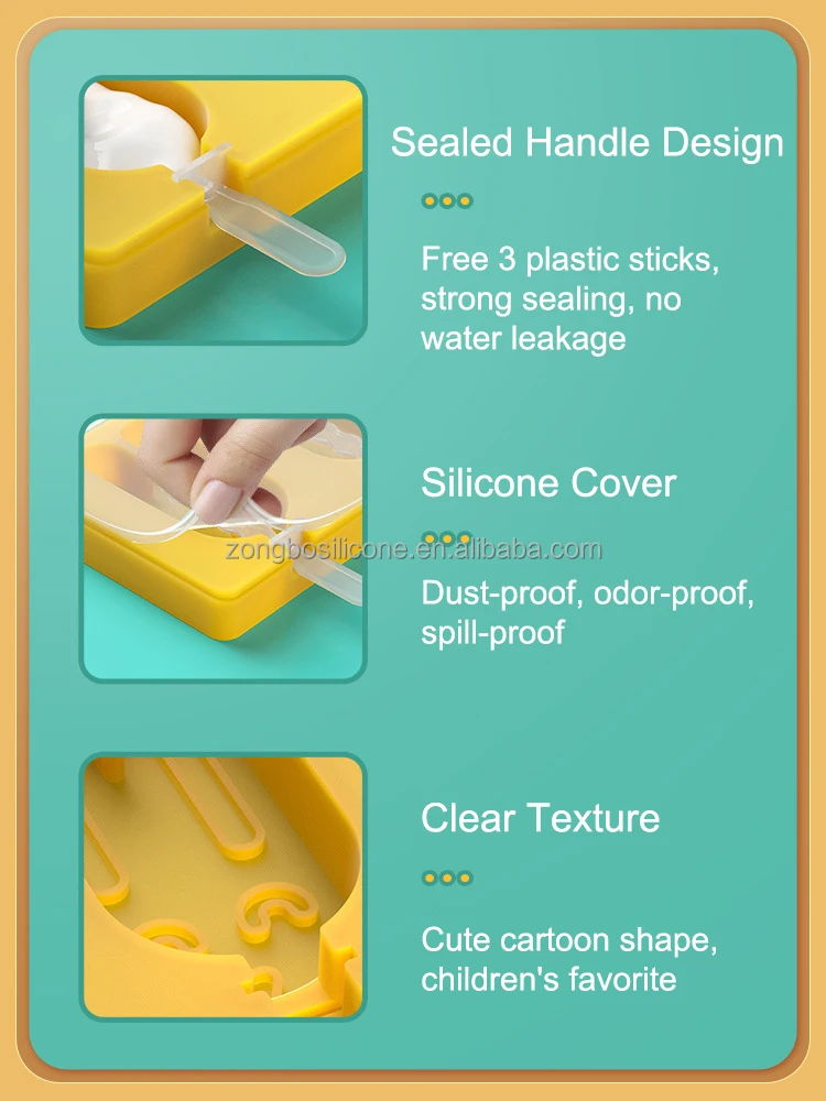 Dinosaur Silicone Popsicle Molds Ice Pop Molds Maker With Bpa Free Reusable Ice Lolly Moulds For