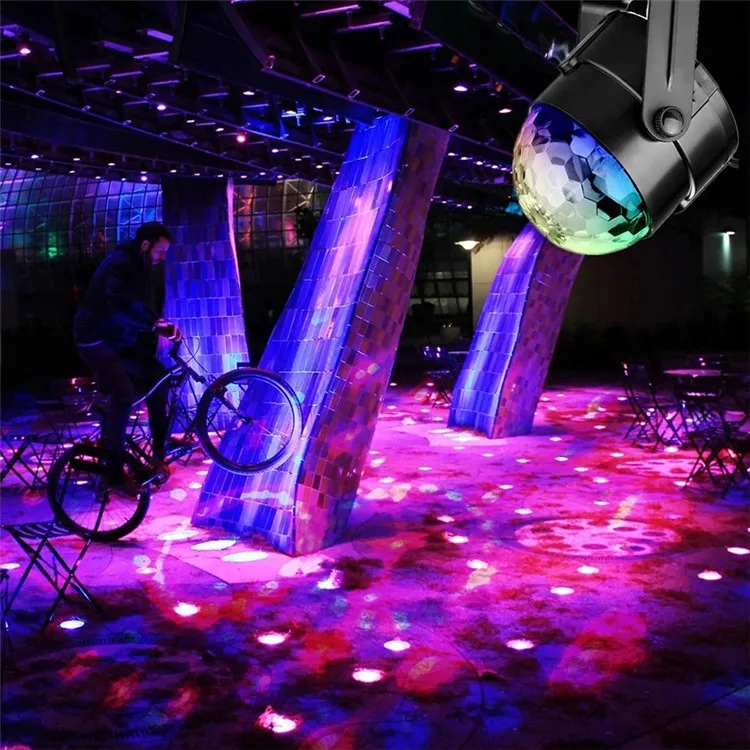 Colorful Rotating Magic Ball Light With Socket Mini Led Disco Stage Lamp Home Room Wedding Birthday Dance Party Bar