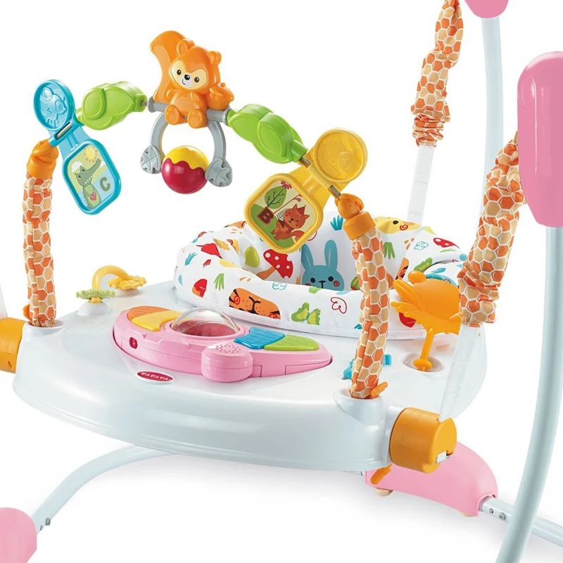 Baby Learning Walker Bounce Jump Chair Activity Bouncer Baby Jumperoo with Lights & Music