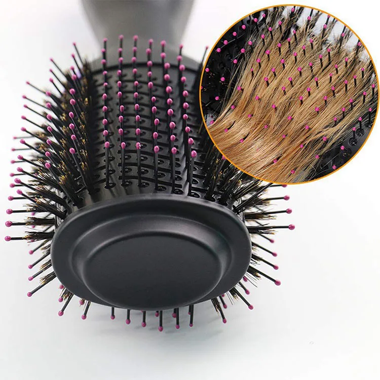 Amazon.com: Cepillo profesional para secador de pelo, secador y volumen  dorado negro, cepillo de aire caliente para mujer, forma ovalada de 2.953  in : Belleza y Cuidado Personal