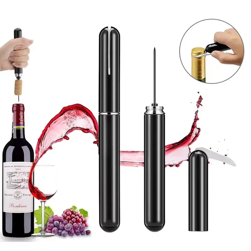 Top seller custom pen style bar accessories gifts air pump wine opener corkscrew wine bottle opener