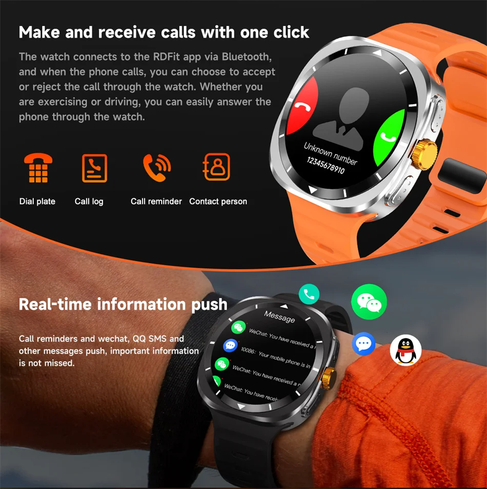 F7 Ultra HD Screen Smart Watch Answer Call IP67 Waterproof Sports Fitness Tracker Heart Rate Monitoring NFC Business Watch