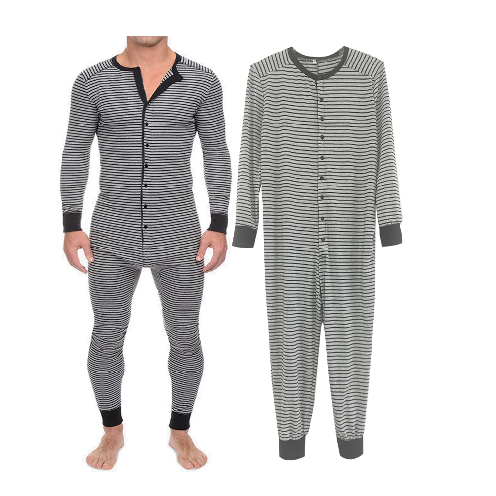 Mens Unisex Thermal 0nezie Full Length Winter All In One Jumpsuit Pjama S-2XL 
