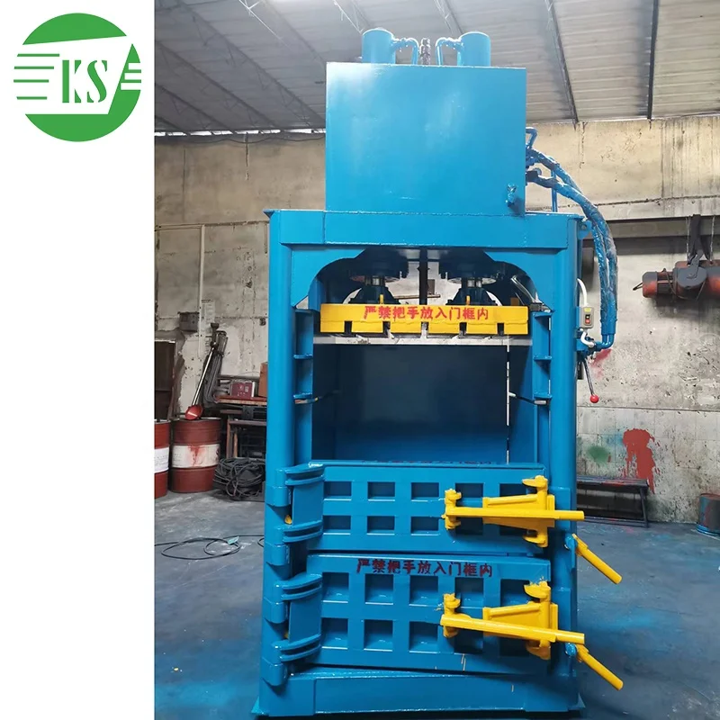 Keshang Press Baler Machine vertical hydraulic cardboard baling press machine vertical hydraulic waste plastic pet bottle baler