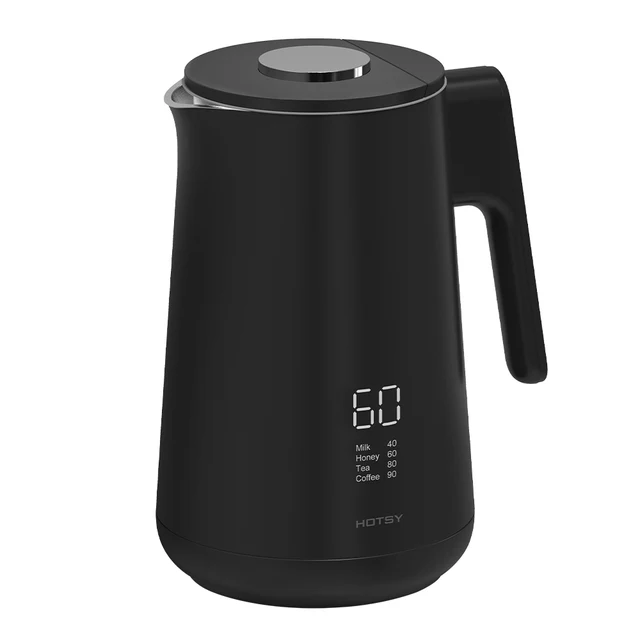 Hotsy 1.7L Digital Kettles Home Appliances Double Wall Electric Kettle Stainless Steel With Temperature Control