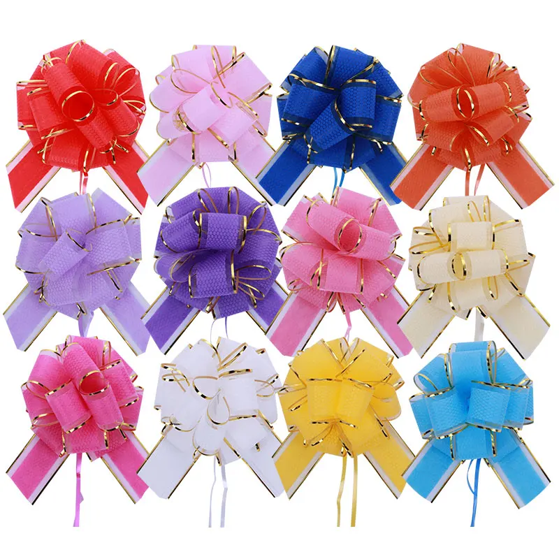 60 Pieces Pull Bows for Gift Wrapping Wedding Gift Wrap Ribbon Pull Bows Red