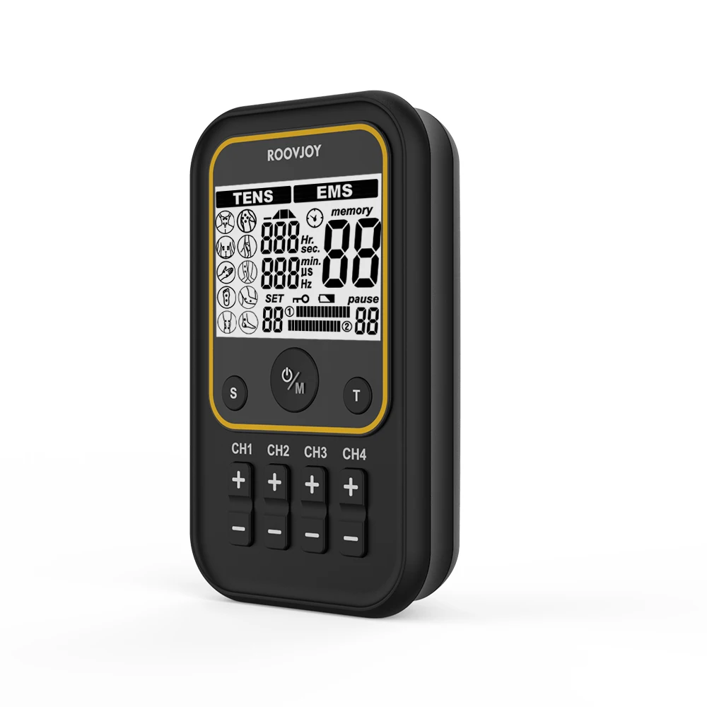 ISTIM EV-805 Decine EMS 4 Canali Combo Dispositivo Di Elettroterapia Decine Unit&agrave; Per Stimolatore Muscolare E Antidolorifico Senza Farmaci