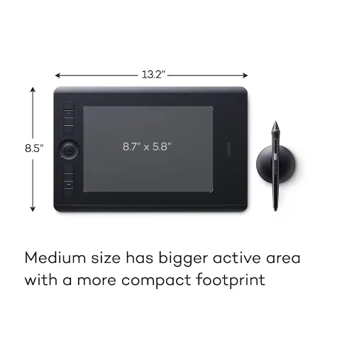 Wacom Intuos Pro Medium PTH-660 K0 Drawing Pen Tablet 8192 Level