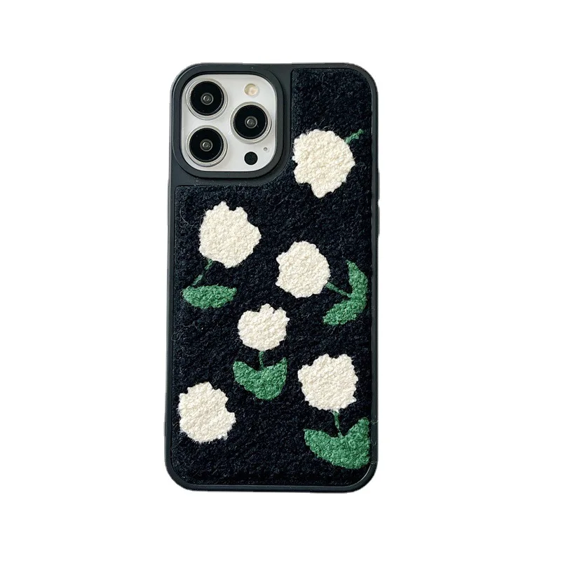 Embroidery on Phone Cases Warm Shockproof Protection