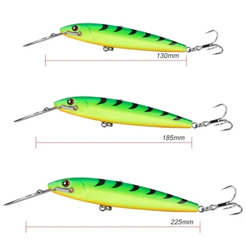 CHEERY New Arrival 130/185/225mm Steel Lip Wobbers Trolling Saltwater Artificial Sea Fishing Lures – Trolling Lure – view 5