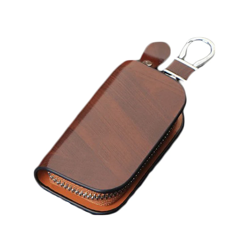 Genuine Leather Key Wallet Men's Cowhide Car Key Holder 