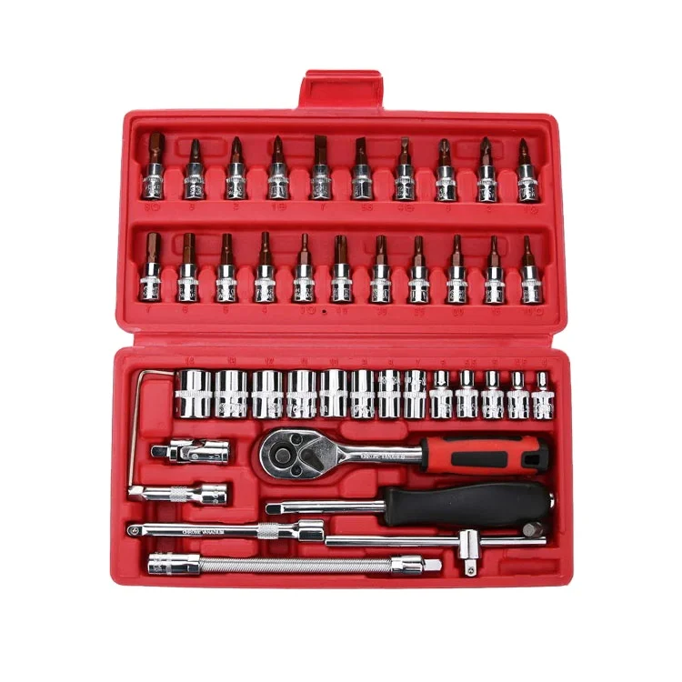 Canpro 46pcs Household Crv Machine Auto Repair Socket Tools Combination ...