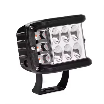 36w High Power Work Light with 6 Flashes and Dual Side Amber Blue Red Lights for Car/off-road Truck Fog Lights