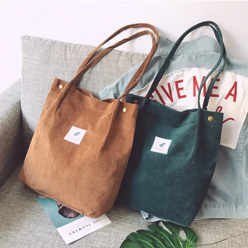Goyard Bolso Women Tote Bags Grocery Shoulder Bag Corduroy With Inner Pocket For Work Beach Lunch Travel Shopping Shopper Handbags | Fruugo NO Longchamp Bag