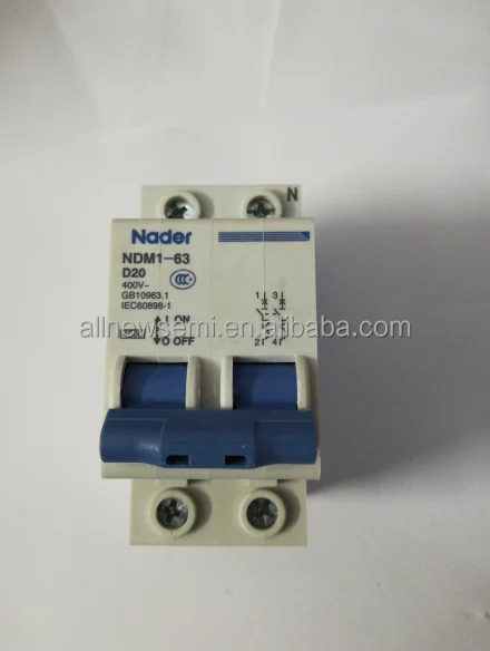 Brand new Nader original genuine miniature circuit breaker  NDM1-63D20/2 20A2P Nader switch