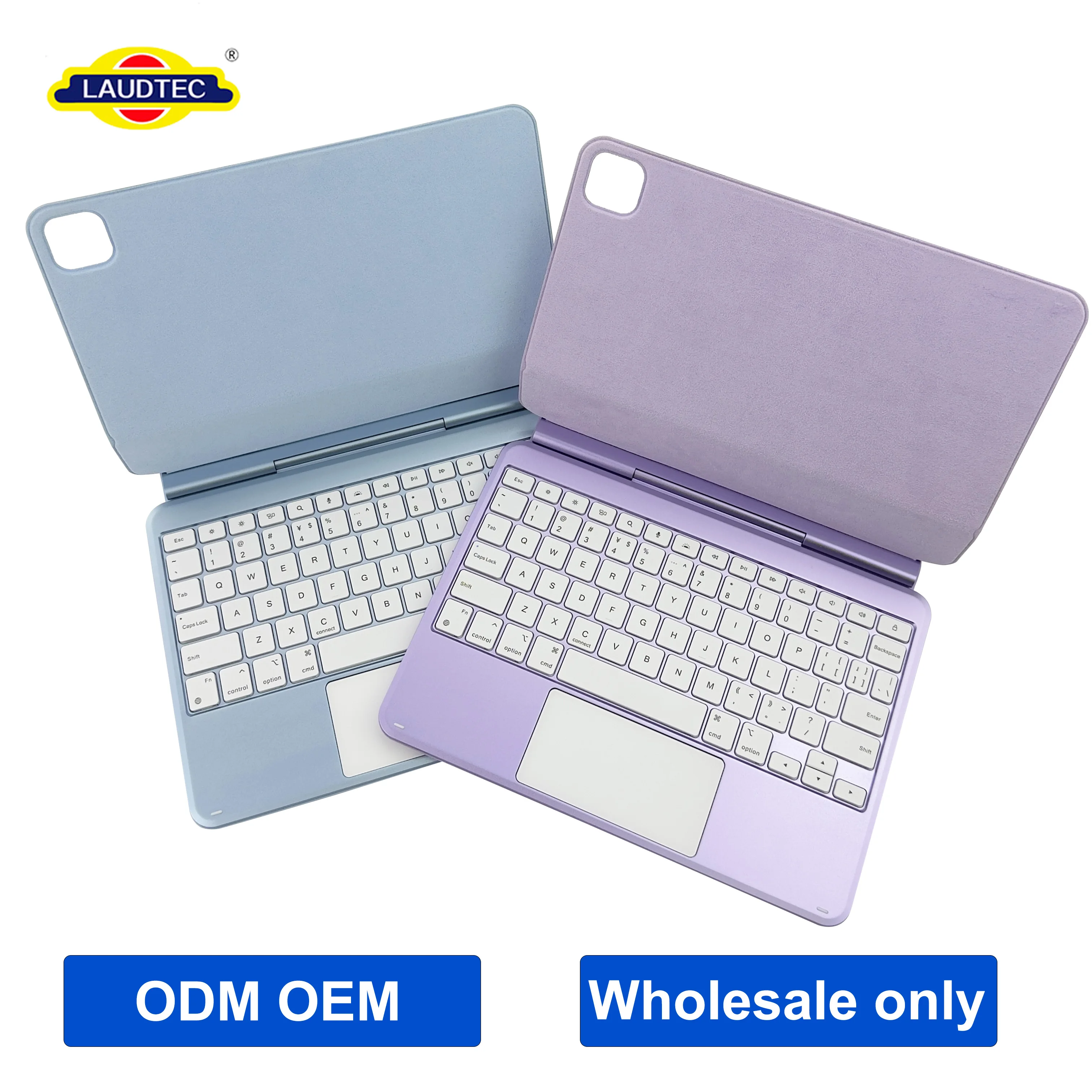 Carcasa de teclado de aluminio ecológico, con cuero PU duradero y touchpad de vidrio; diseño sostenible para iPad Air 5 (2022), 10,9 pulgadas