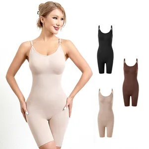 Under Lulu Custom Logo OEM Slim Mid-Thigh Bodysuit Plus Size Body Shaper Wear Faja for Women Tummy Control Seamless Shapewear