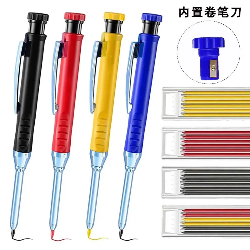 Профессиональная Инженерная ручка для деревообработки 2 8 мм металлический плотницкий карандаш с логотипом на заказ длинной головкой глубоким отверстием пластмассовый