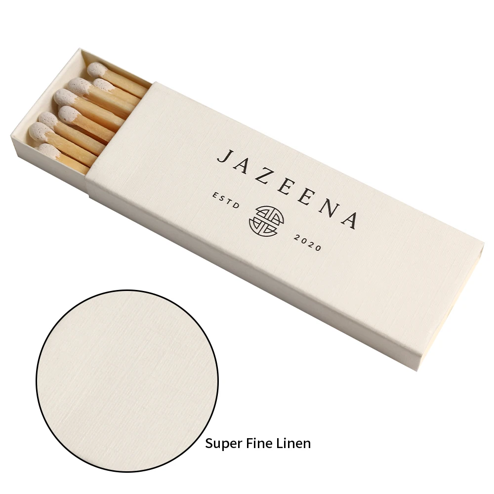 Luxury Large Texture Empty Match Boxes UV Advantage Flat Shape Foil Specifications Custom Design Plain White Slide Sleeve Crafts
