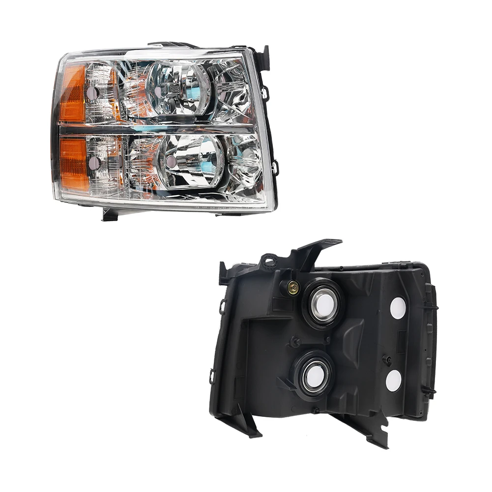 Clear Car Headlight For Chevrolet Silverado 1500 Headlamp 2007 2008 2009 2010 2011 2012 2013 2014 details