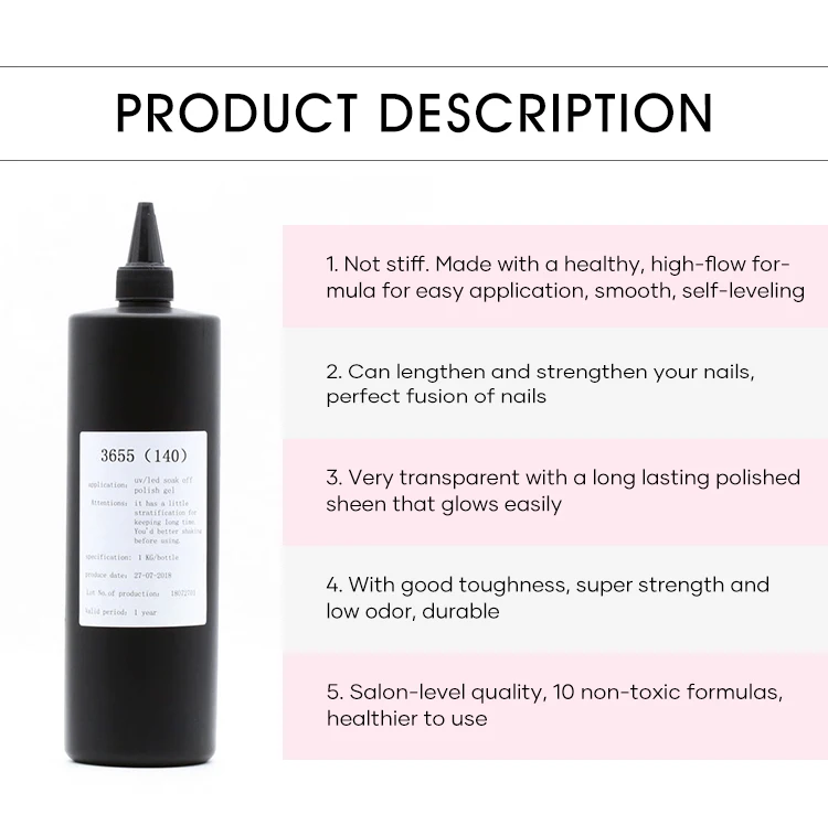 New Design Extension Gel Nail Extension Soakoff Uv Led Extension Gel