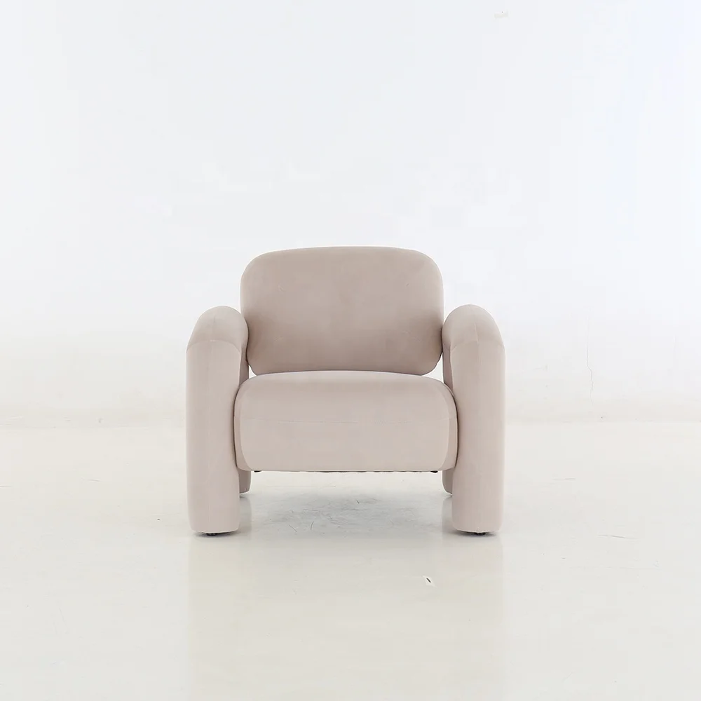 Customise Fabric Velvet Boucle Scandinavian Design Nordic Accent Sofa Chair Ruang Tamu