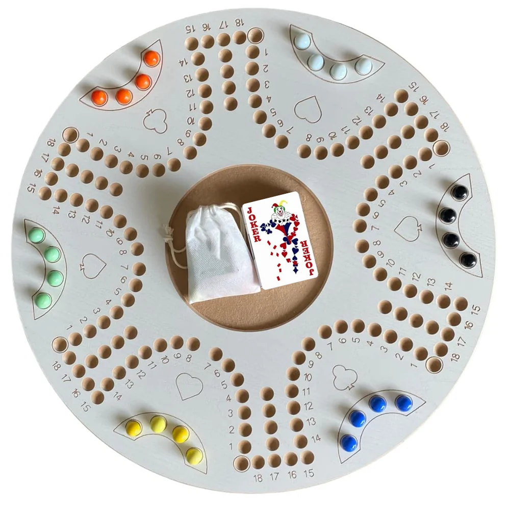 Jackaroo 6 Player Foldable Marble Board Game Custom Size Wooden Table Game for Parties EN71 Certified Classic Original Game