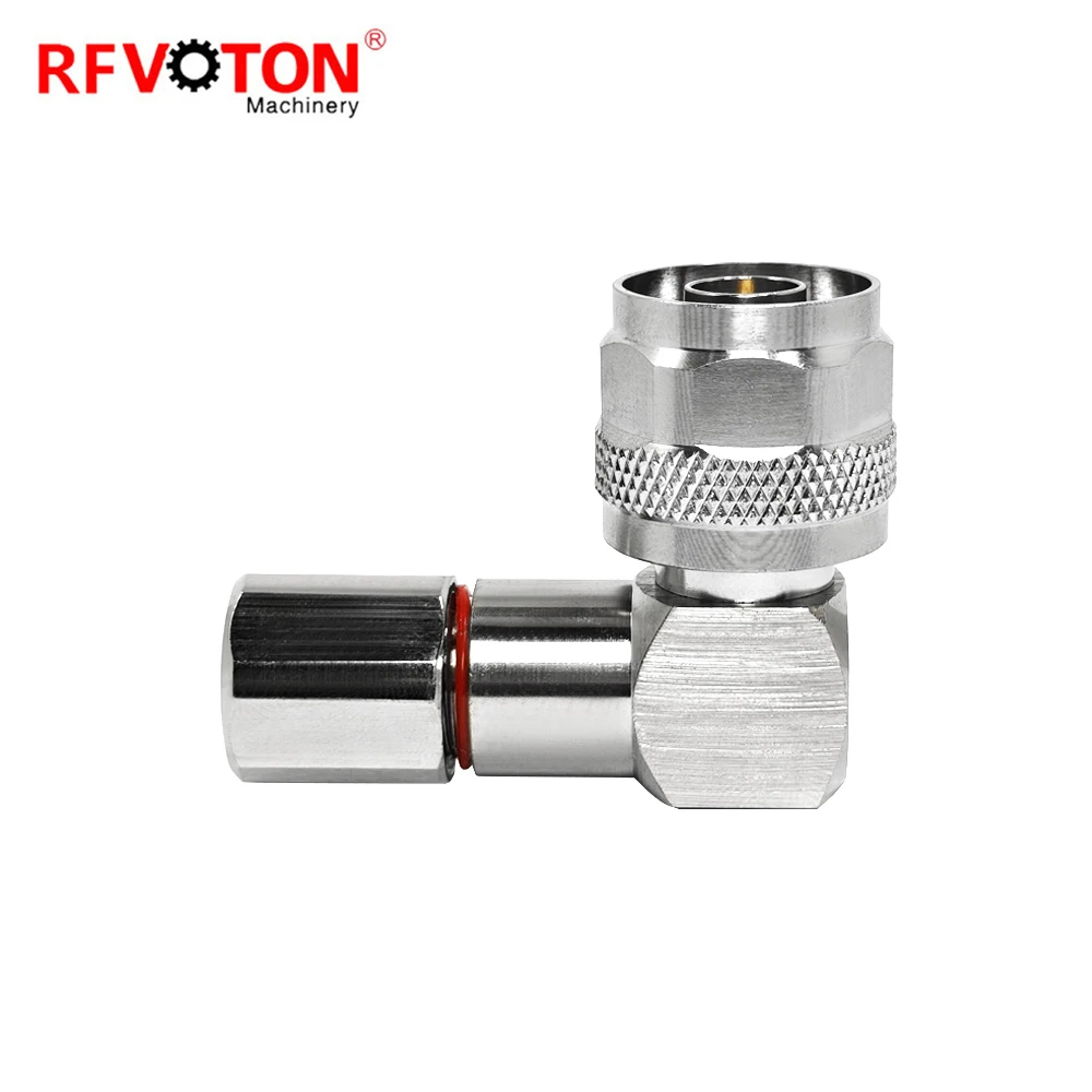 Factory Price N Type Male Plug Clamp Mounting Right Angle 90 Degree RA for Lmr300 5D-FB Cable Rf Coaxial Connectors ROHS
