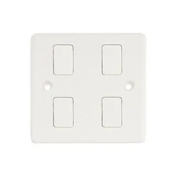 New Style Customize UK Standard 86*86mm White Color 3 Gang Electrical Switch Socket Bakelite Material for Home
