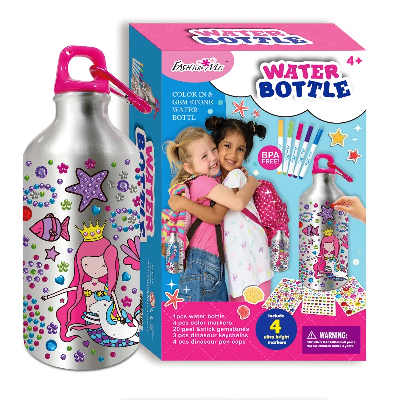  RALME Color Your Own Unicorn Water Bottle for Girls