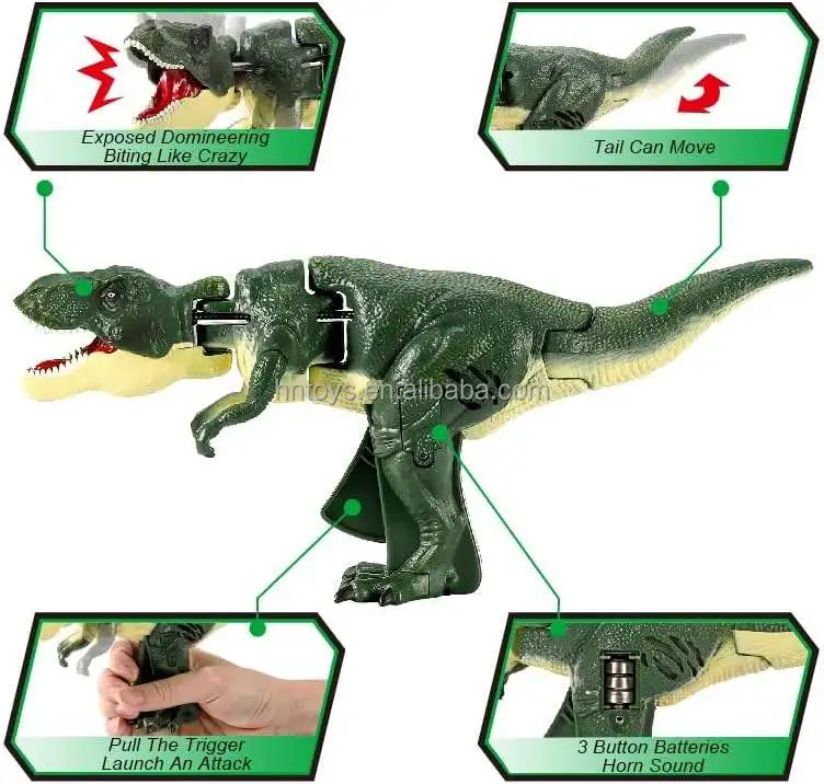 Tiranosaurio Rex Robot Interactivo – Cabeza Giratoria 300°, Movimiento Realista, Material ABS Resistente, Para Niños De 3 Años En Adelante