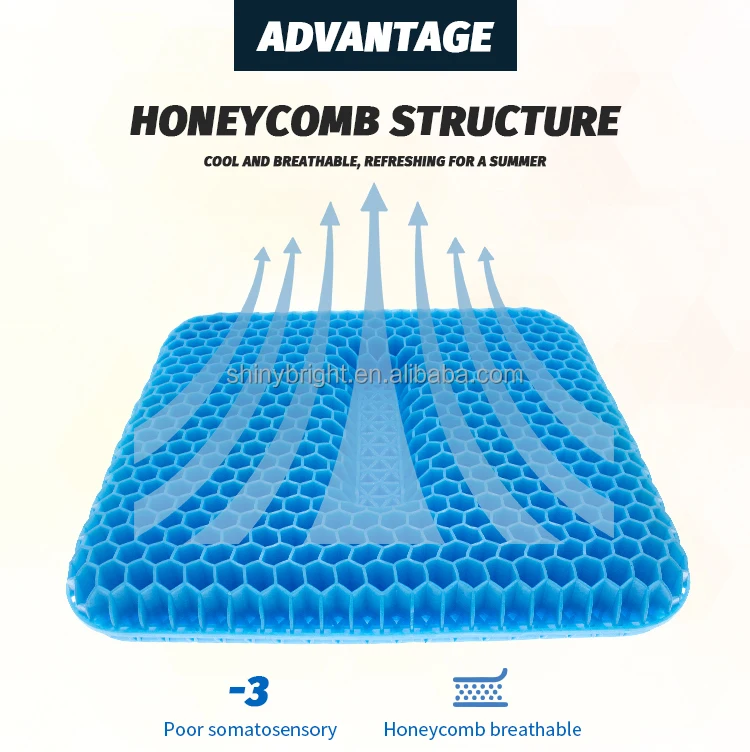 Cooling Gel Ventilated Motorcycle Seats Cooling Gel Pad Silicone Seat