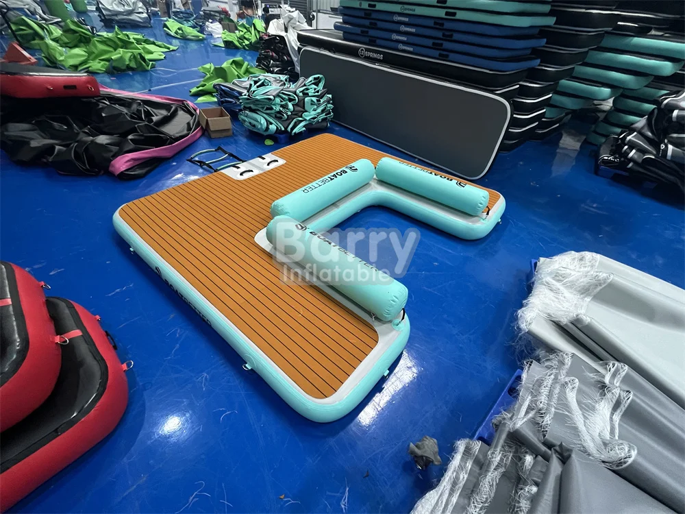 Custom Make Luxury Water Inflatables Activities Dock Inflatable Floating Pool Swim Inflatable Pontoon Raft for Jet Ski Boat