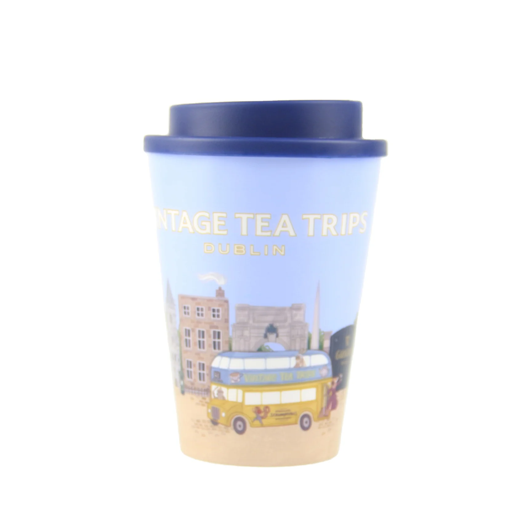 350ml/12oz Promotional Plastic Double Wall Coffee Mug with Advertising  Printing