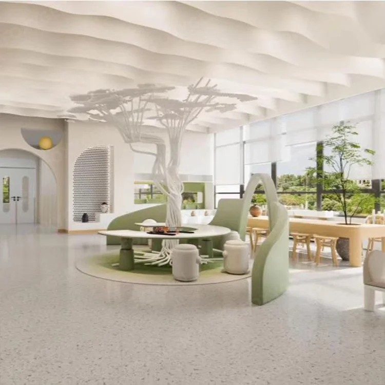 French Textured Paper Modern Style Drop Cloth Ceiling Fabric Drop a Grade Ceilingfor Hotel Shop factory