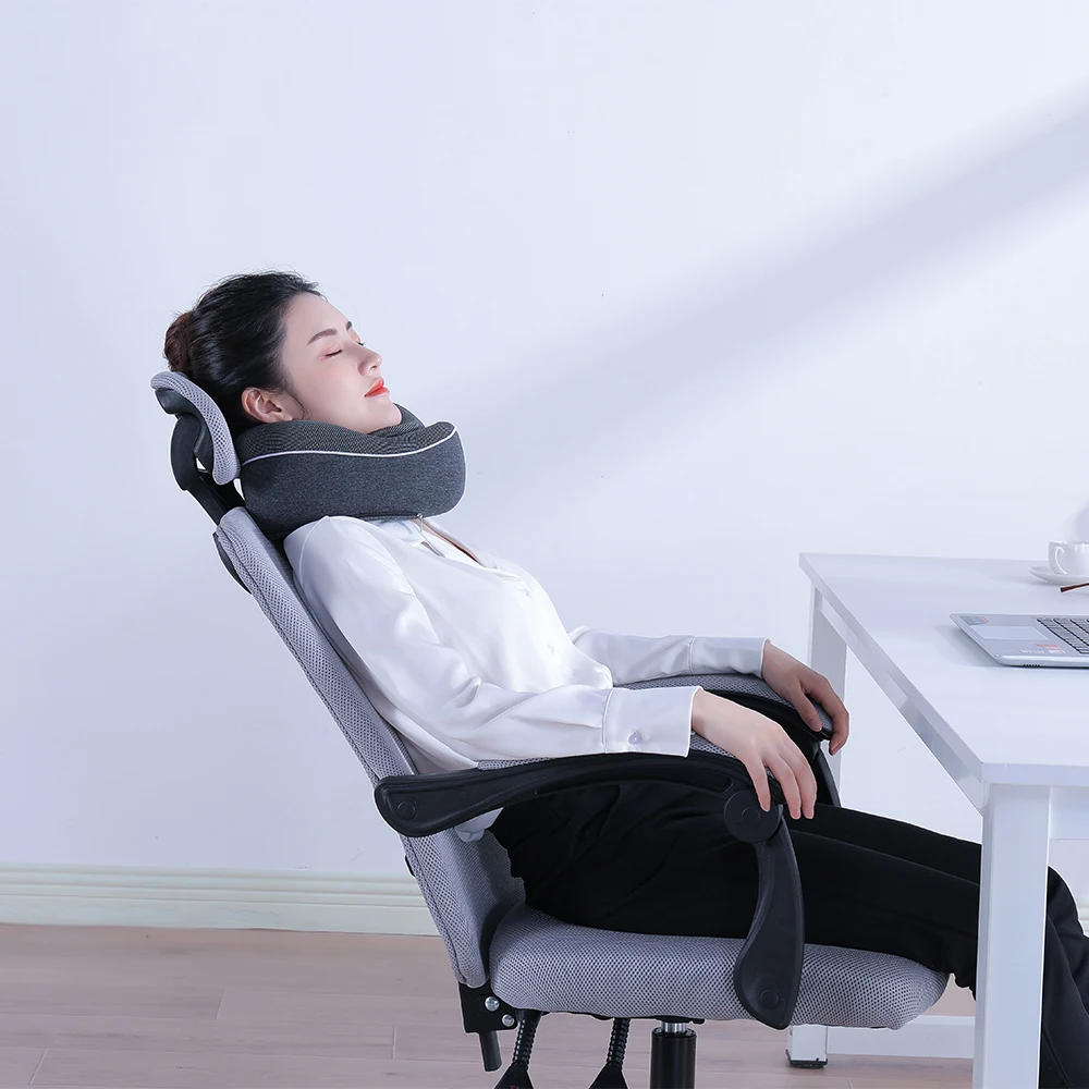 Cuscino da Viaggio per il Collo con Design a Strappo, Facile da Trasportare, Cuscino in Memory Foam Completamente Protettivo Cuscino da Viaggio per il Collo con Design a Strappo, Facile da Trasportare, Cuscino in Memory Foam Completamente Protettivo