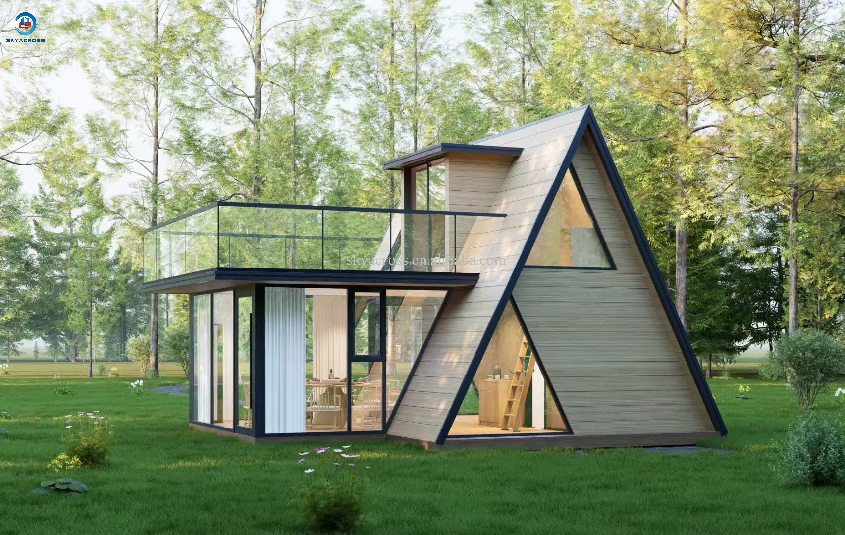 Modern Triangle House Factory Price Modern Container Home Luxury Prefab ...