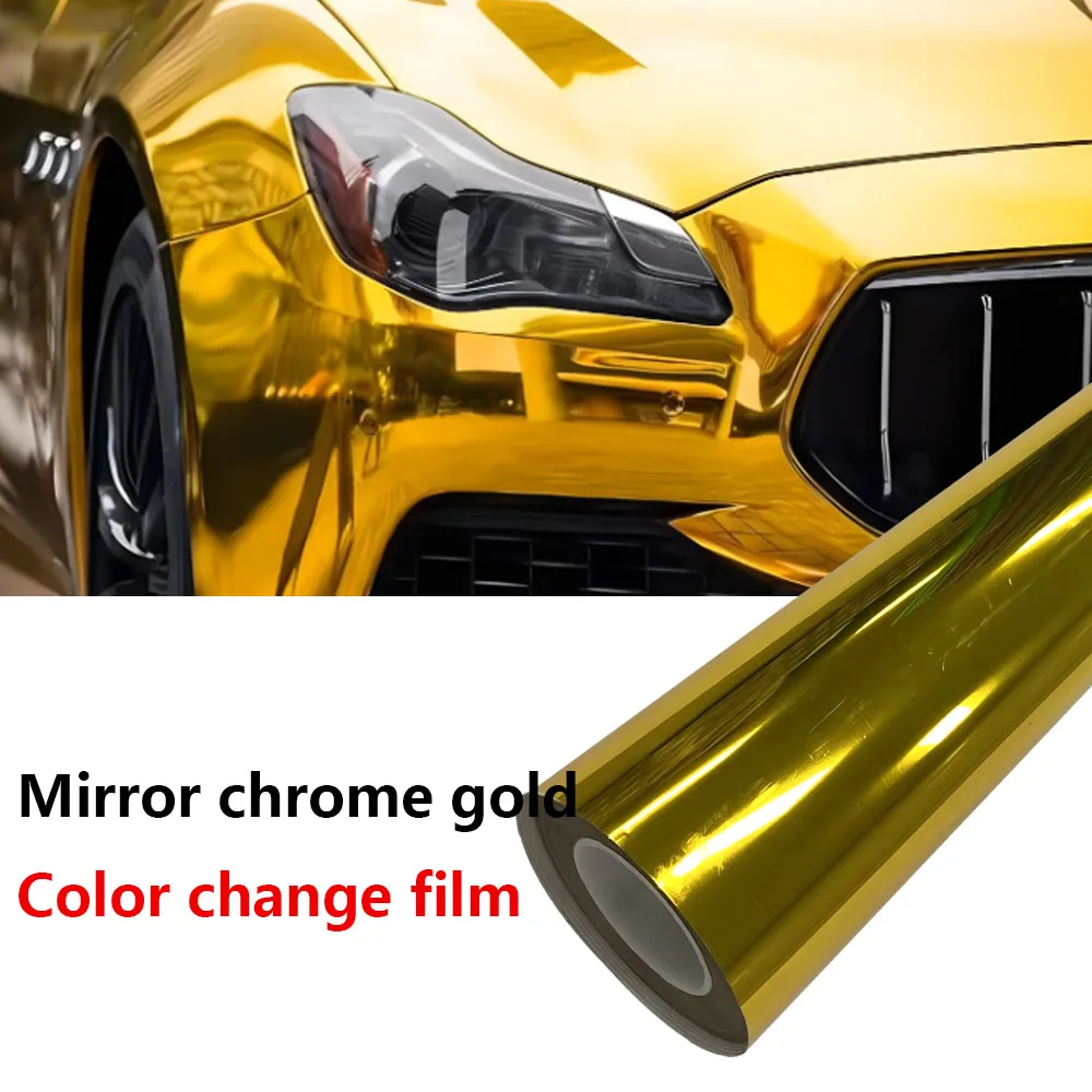 Matte Satin Chrome Yellow Gold Vinyl Wrap Roll – Car Motorcycle Van Decal Film Sticker