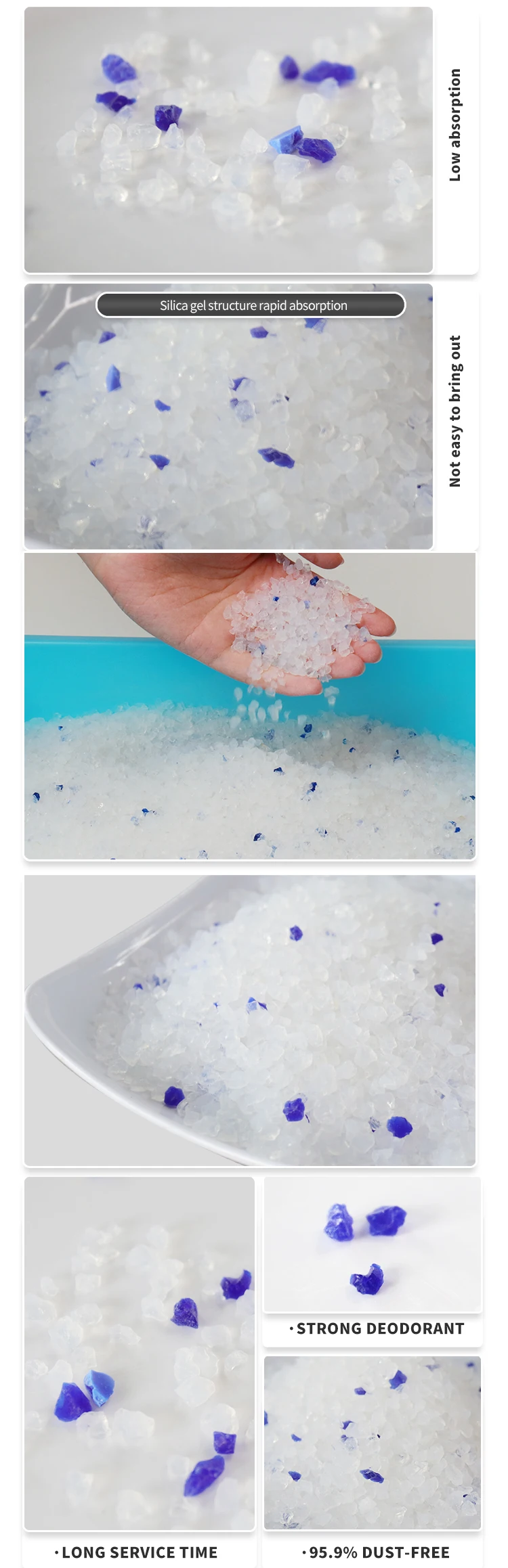 Highly Absorbent Natural Micro Crystal Cat Litter 3.8l Non Clumping