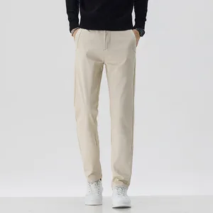 Custom Casual Trousers for Men Straight-leg Outdoor Long Trousers Slim-fit Straight-leg Business Trousers Elastic Waist Pants