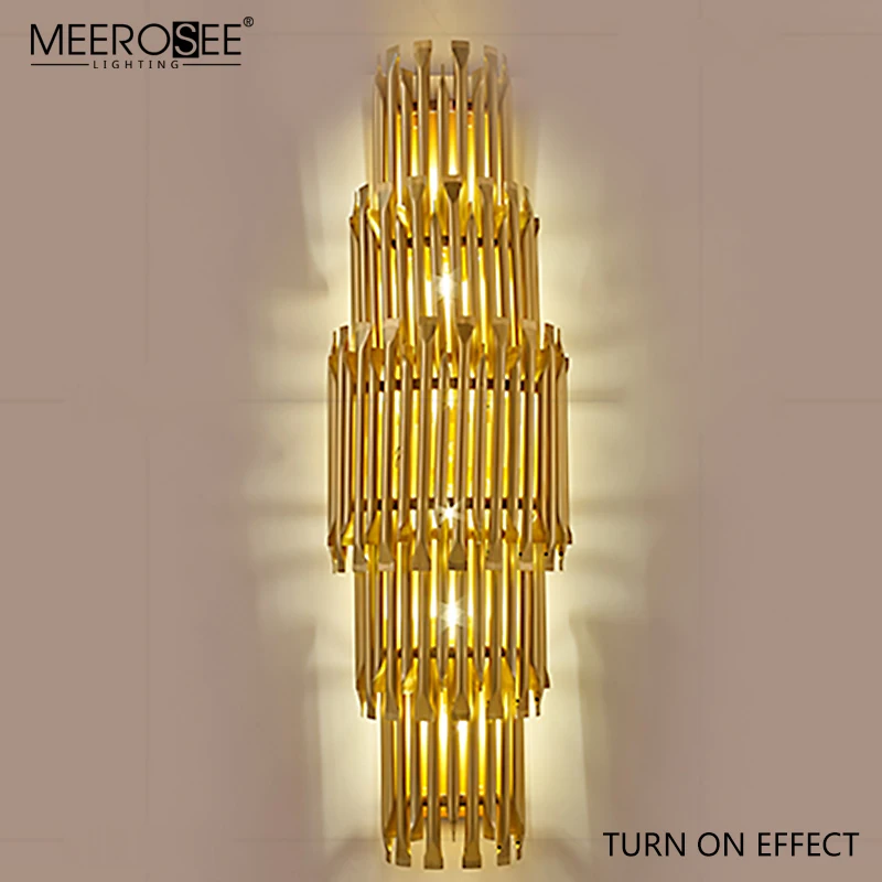 MEEROSEE Post-modern Wall Light Luxury Creative Corridor Hotel Lobby G9 Wall Lighting MD86738