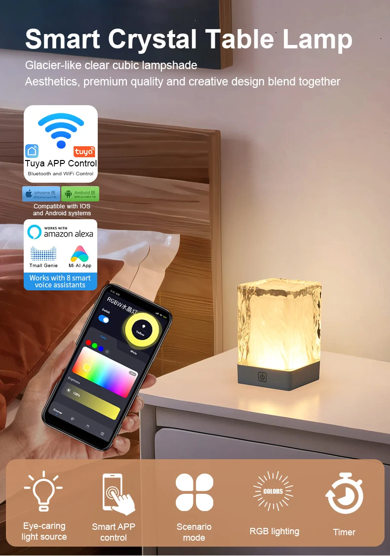 product smart home lights tuya voice control music sync magic rgbw color charnging living room bedroom cordless crystal table desk lamp-37