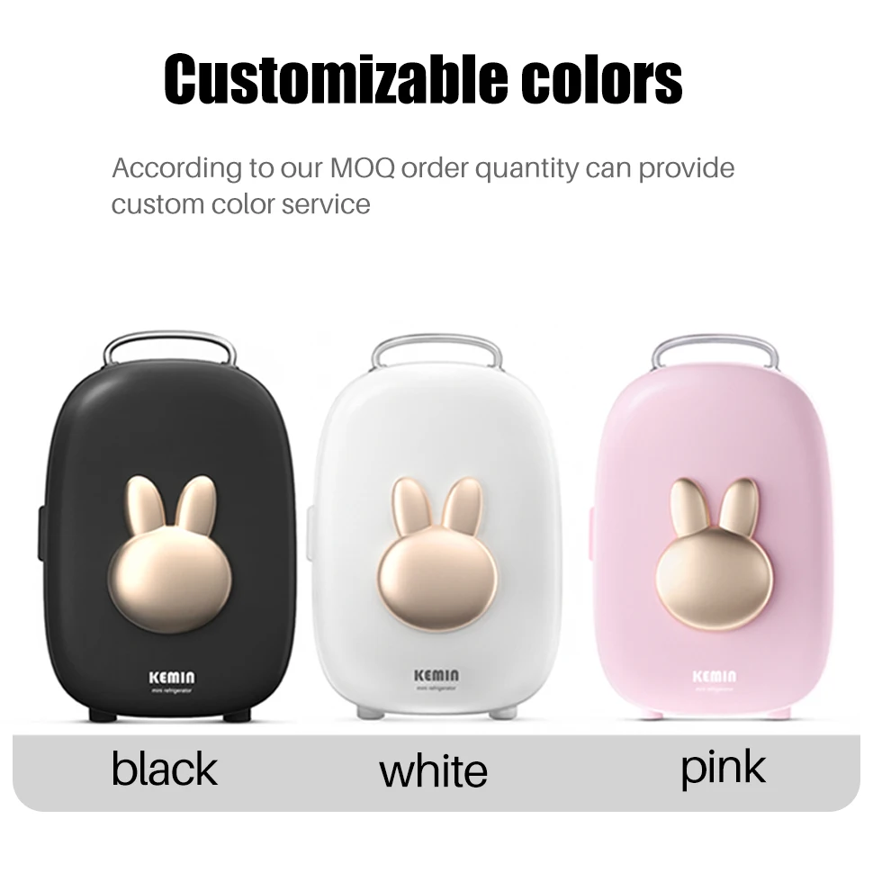 KEMIN Mini Make up Fridge Cooler 6 Liter Beauty Mini Fridge for Girls Bedroom Makeup Skincare Perfume for Home Use