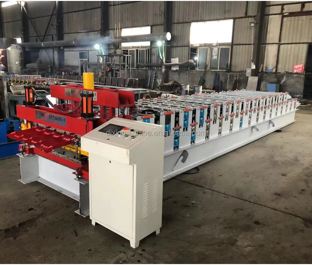 Zimbabwe Double Layer Galvanized Tile Roofing Sheet Making Machine Double Layer Roofing Sheet Machine