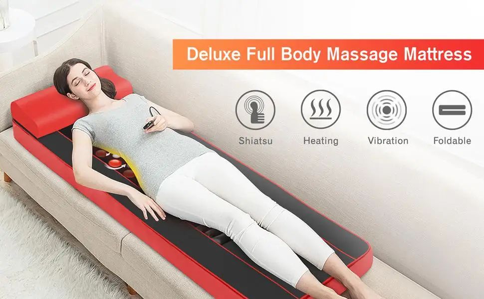 Full Body Shiatsu Massage Mattress With Jade Heating Pad Buy Shiatsu Massage Mattressbest 3119