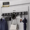 Aluminum Folding Concealed Hook Set - Black 8 Hooks