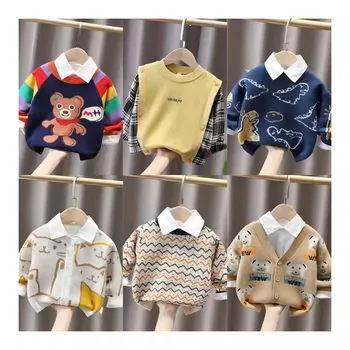 Children's Sweater Snowman Christmas Long sleeved Pullover Children's Boys and Girls Christmas Sweater